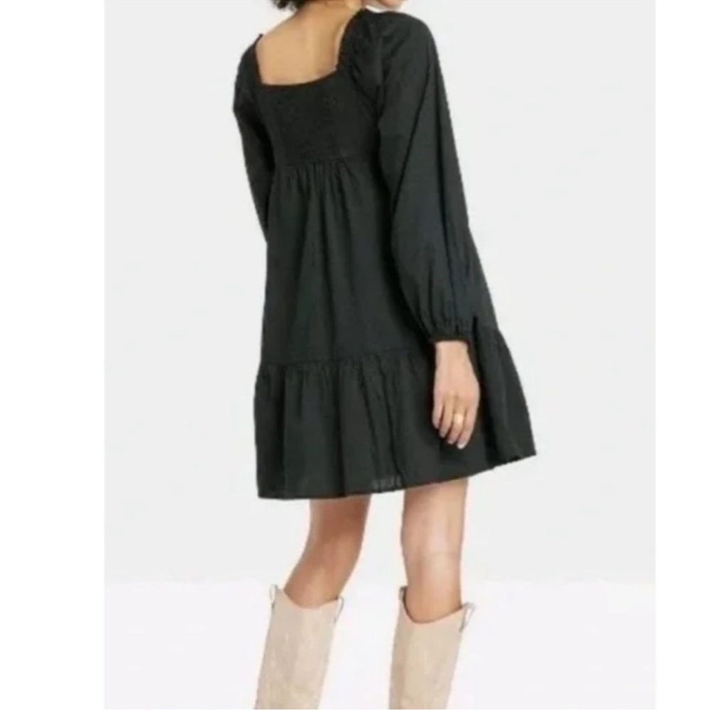 Universal Threads Puff Sleeve Mini Shift Smocked … - image 2